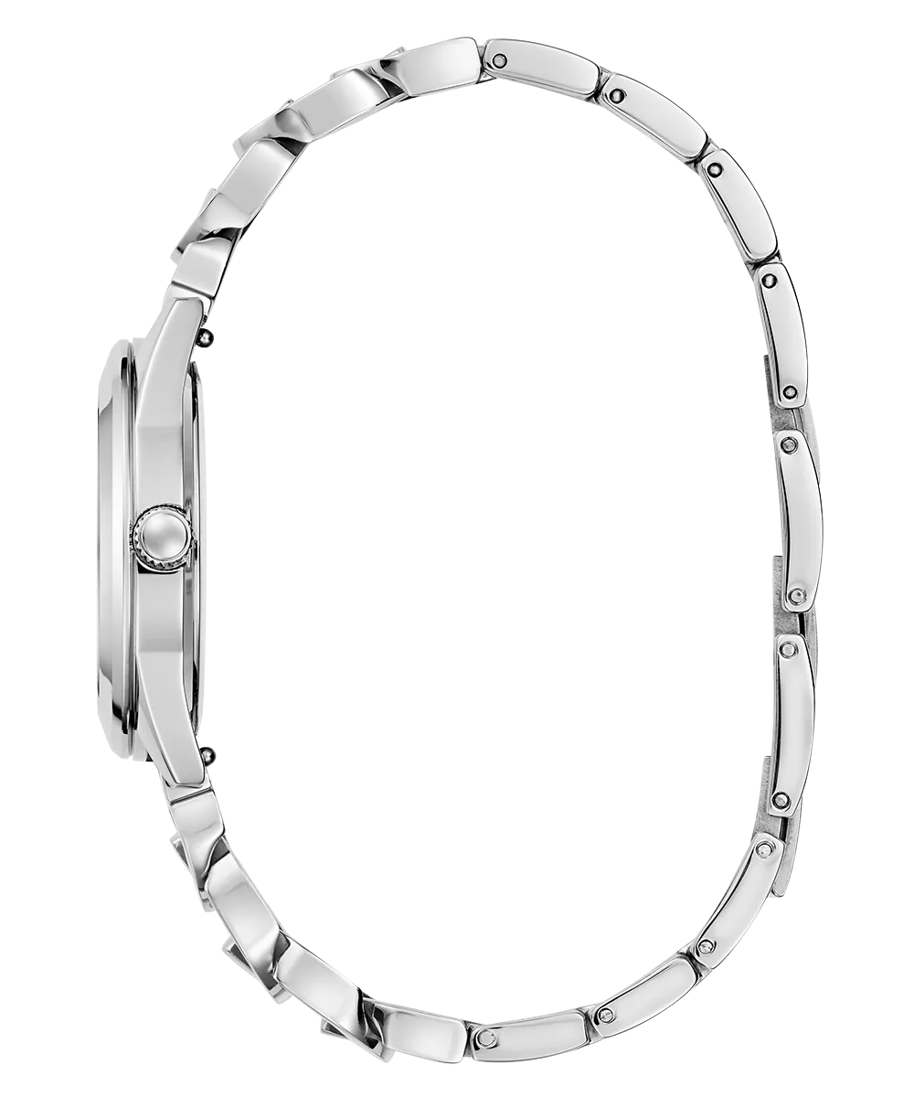 Guess Womens/Mens Silver Watches GUESS Ladies Silver Tone Analog Watch Box Set
