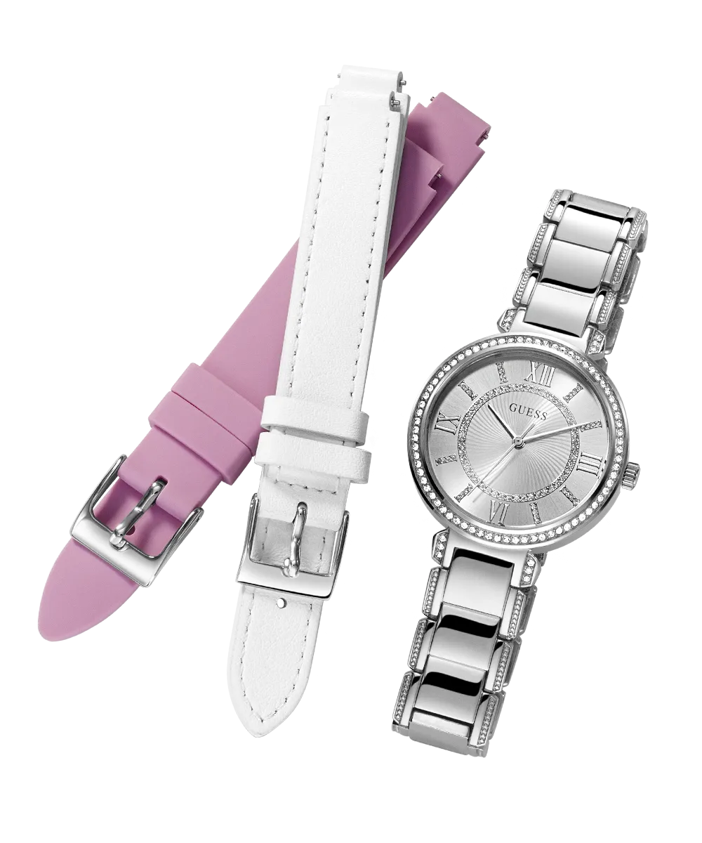 Guess Womens/Mens Silver Watches GUESS Ladies Silver Tone Analog Watch