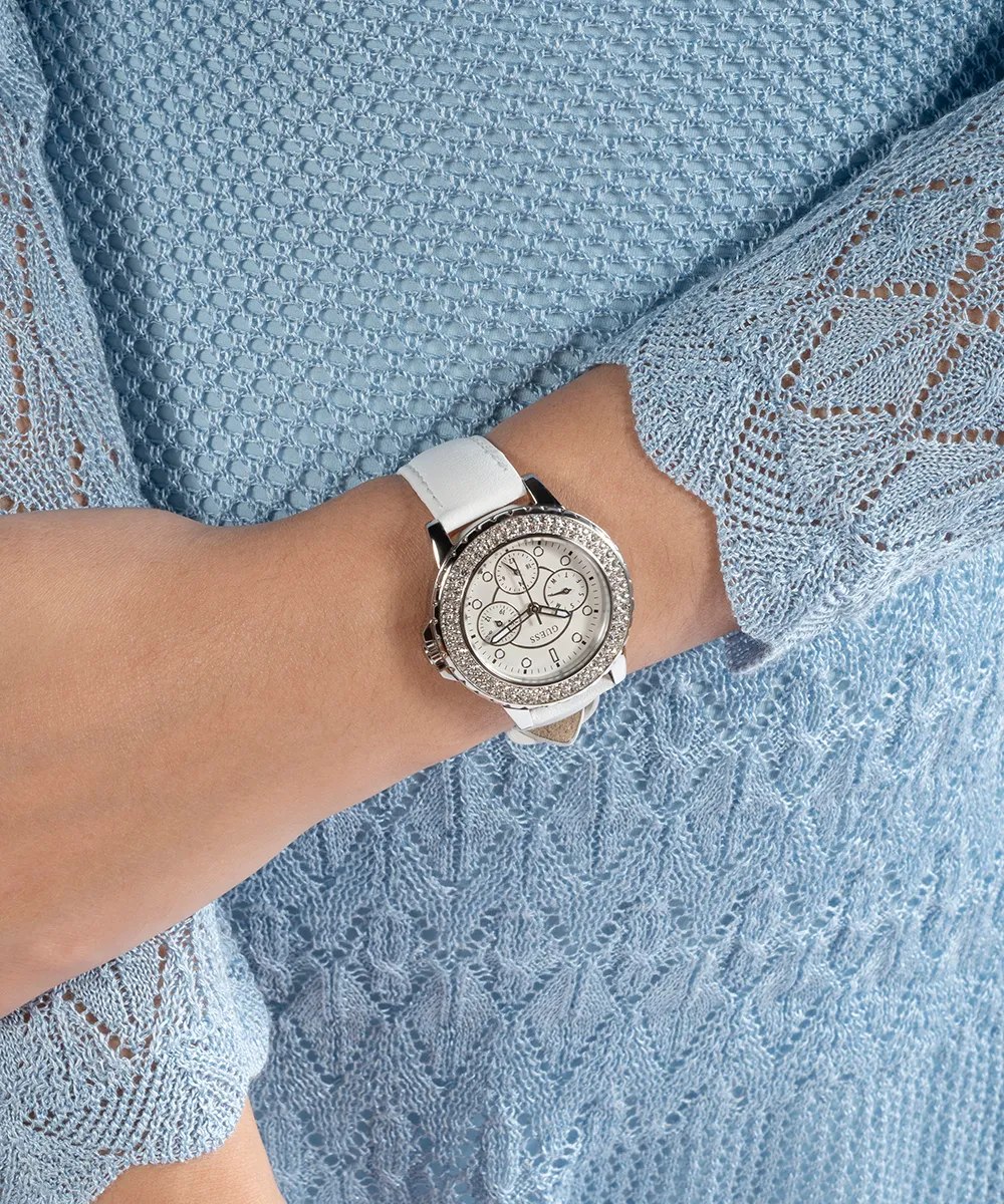 Guess Womens/Mens Silver Watches GUESS Ladies Silver Tone Multi-function Watch Box Set