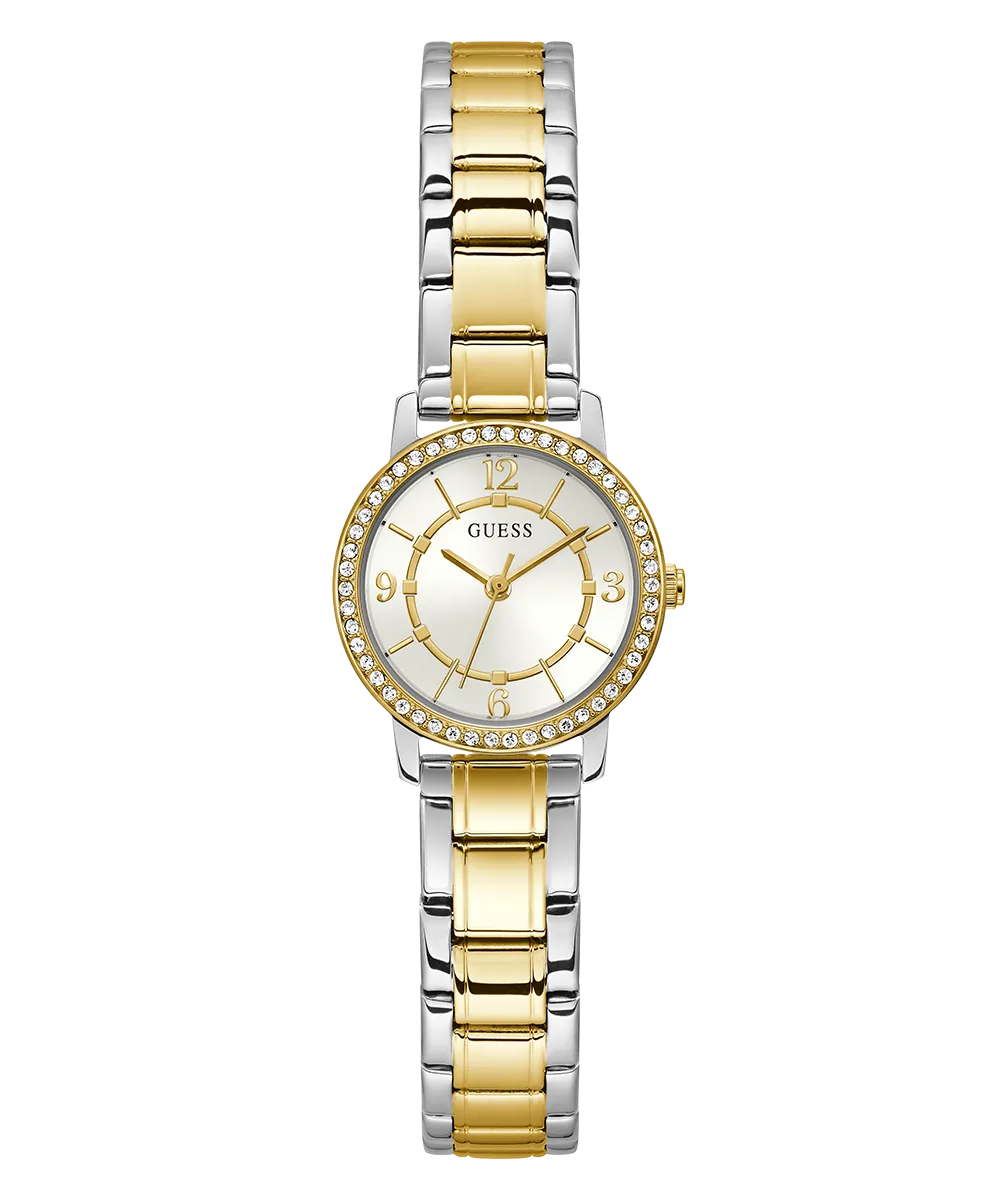 Guess Womens/Mens Silver Watches GUESS Ladies Silver Tone/Gold Tone Analog Watch