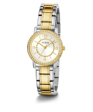 Guess Womens/Mens Silver Watches GUESS Ladies Silver Tone/Gold Tone Analog Watch