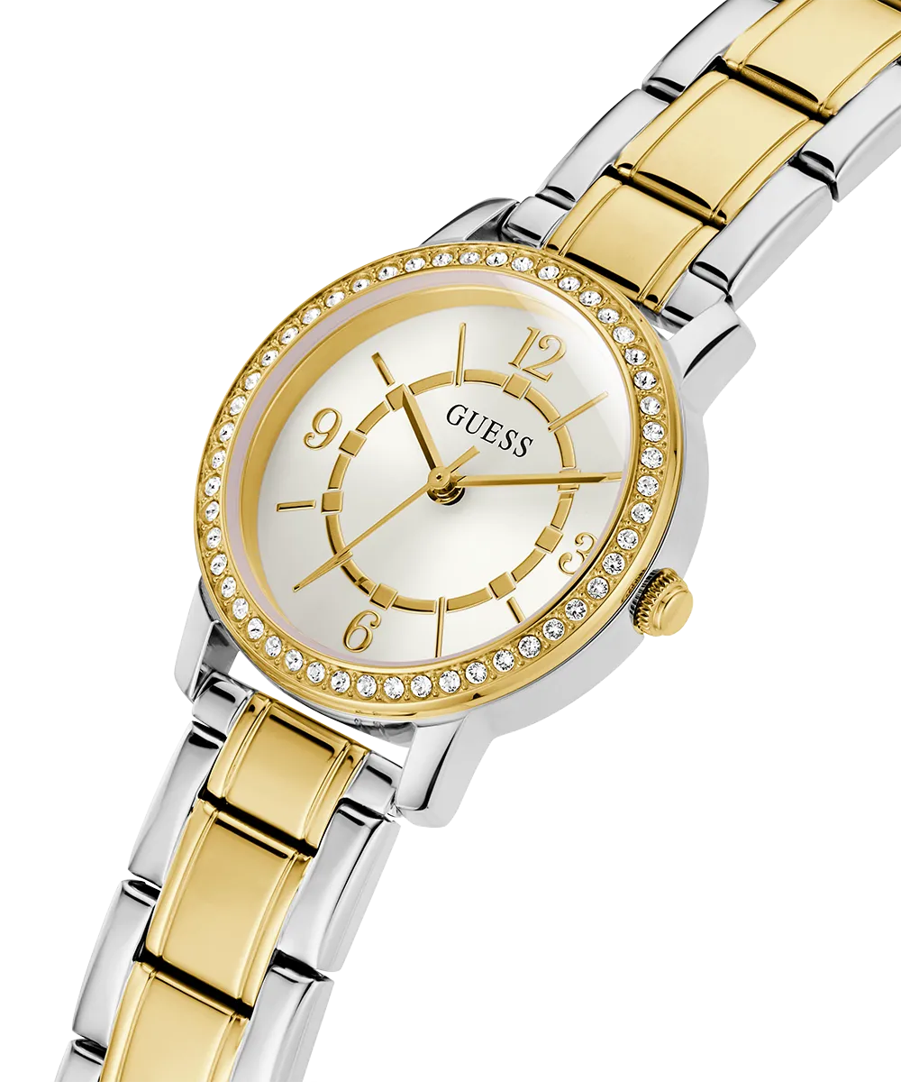 Guess Womens/Mens Silver Watches GUESS Ladies Silver Tone/Gold Tone Analog Watch