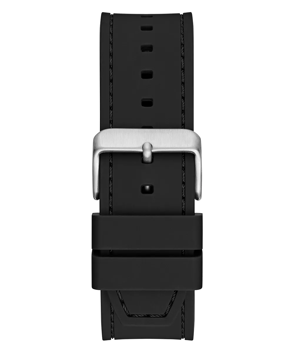 Guess Womens/Mens Silver Watches GUESS Mens Black Silver Tone Analog Watch