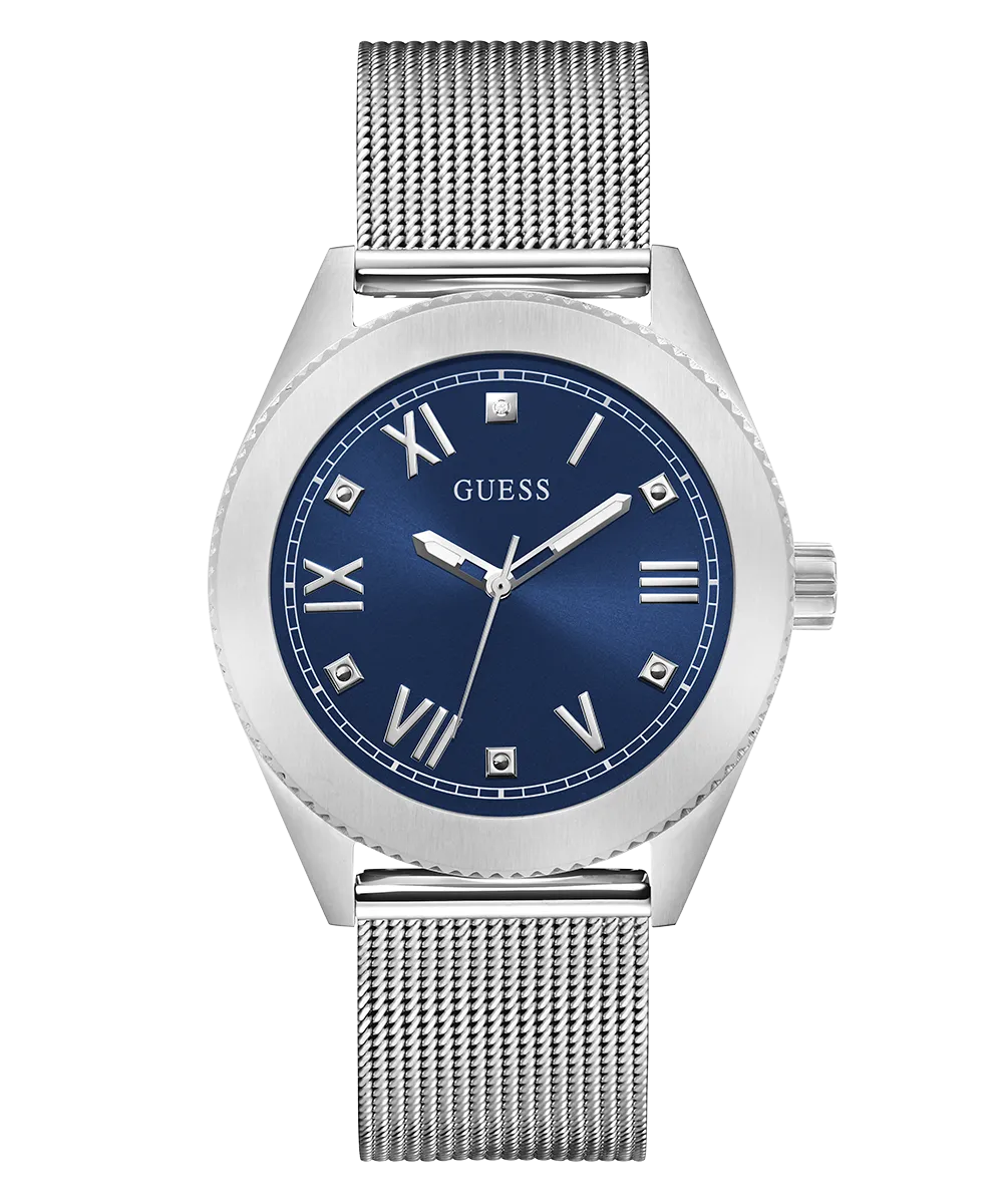 Guess Womens/Mens Silver Watches GUESS Mens Silver Tone Analog Watch