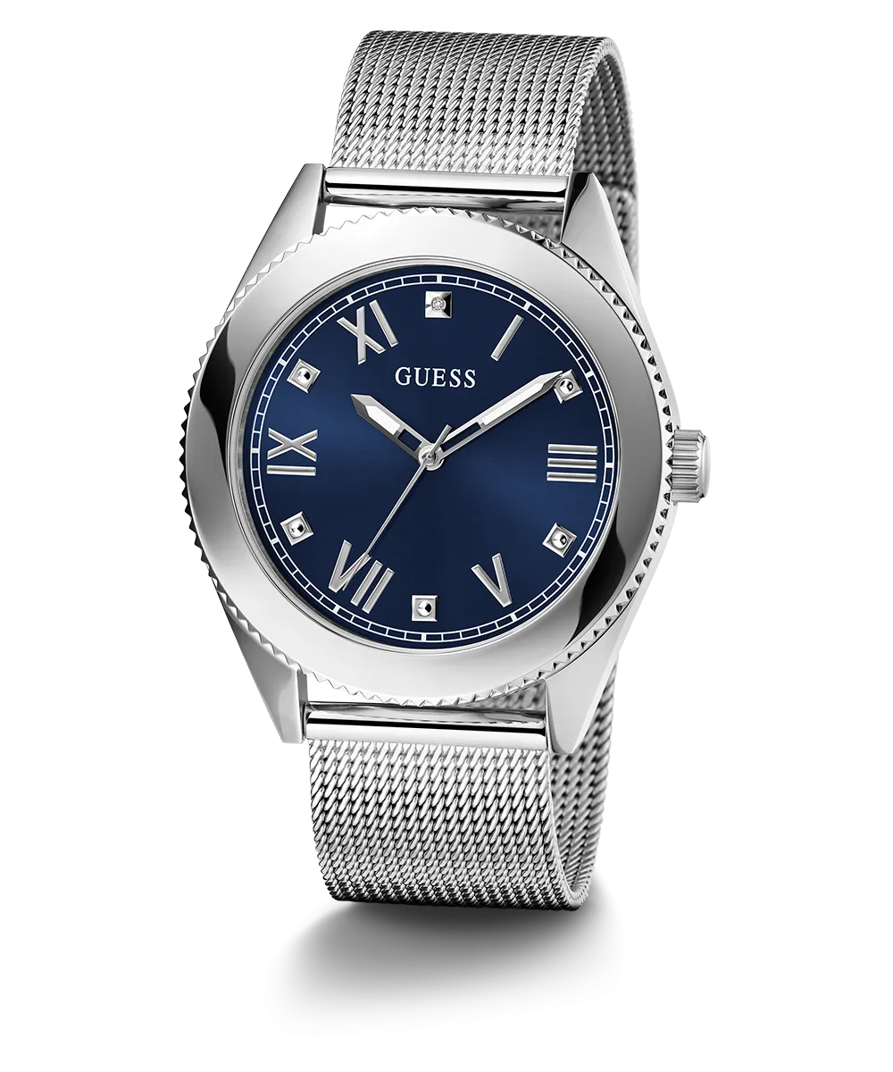 Guess Womens/Mens Silver Watches GUESS Mens Silver Tone Analog Watch