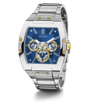 Guess Womens/Mens Silver Watches GUESS Mens Silver Tone Multi-function Watch