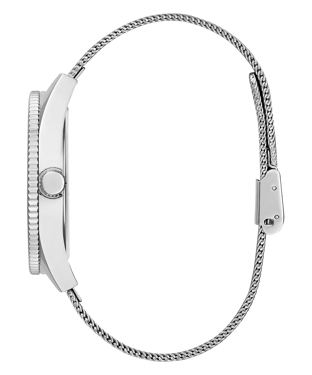 Guess Womens/Mens Silver Watches GUESS Mens Silver Tone Silver Analog Watch