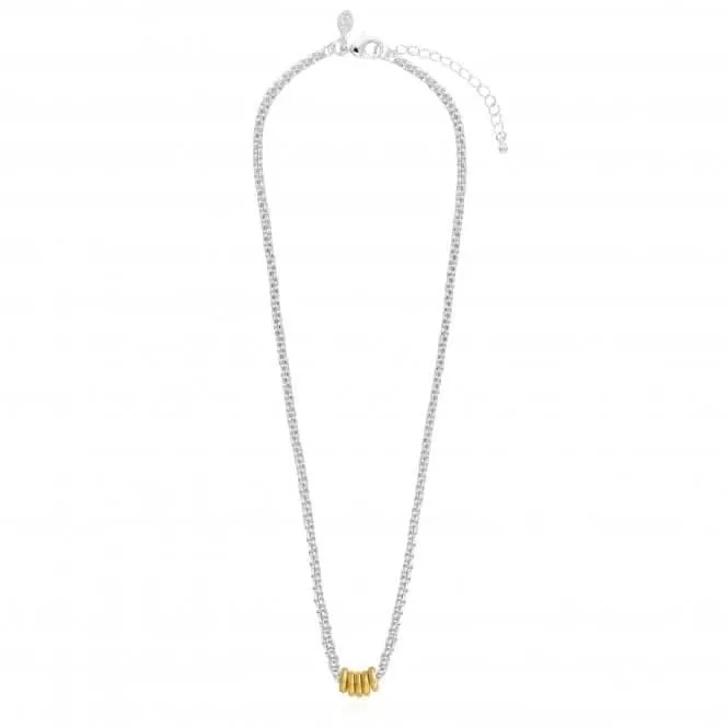 Halo Silver And Gold Link 40cm   5cm Extender Necklace 4521 Joma Jewellery