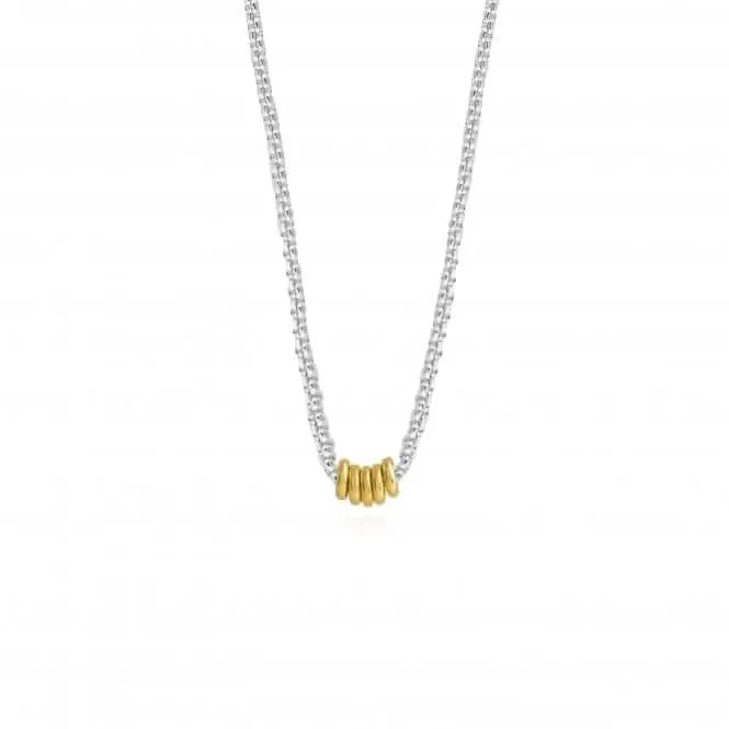 Halo Silver And Gold Link 40cm   5cm Extender Necklace 4521 Joma Jewellery