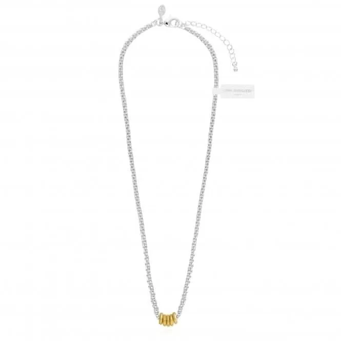 Halo Silver And Gold Link 40cm   5cm Extender Necklace 4521 Joma Jewellery