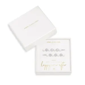 Happy Ever After Hair Accessories Silver Pearl Zirconia Hair Slides 3677 Joma Jewellery