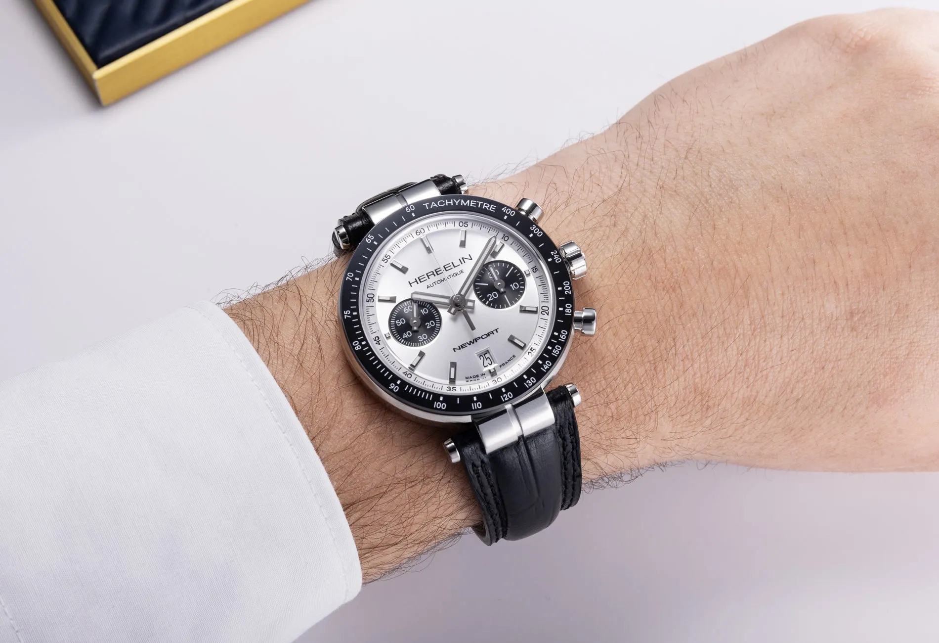 Herbelin Watches Herbelin Newport Heritage Chronograph Bi-Compax Panda Watch