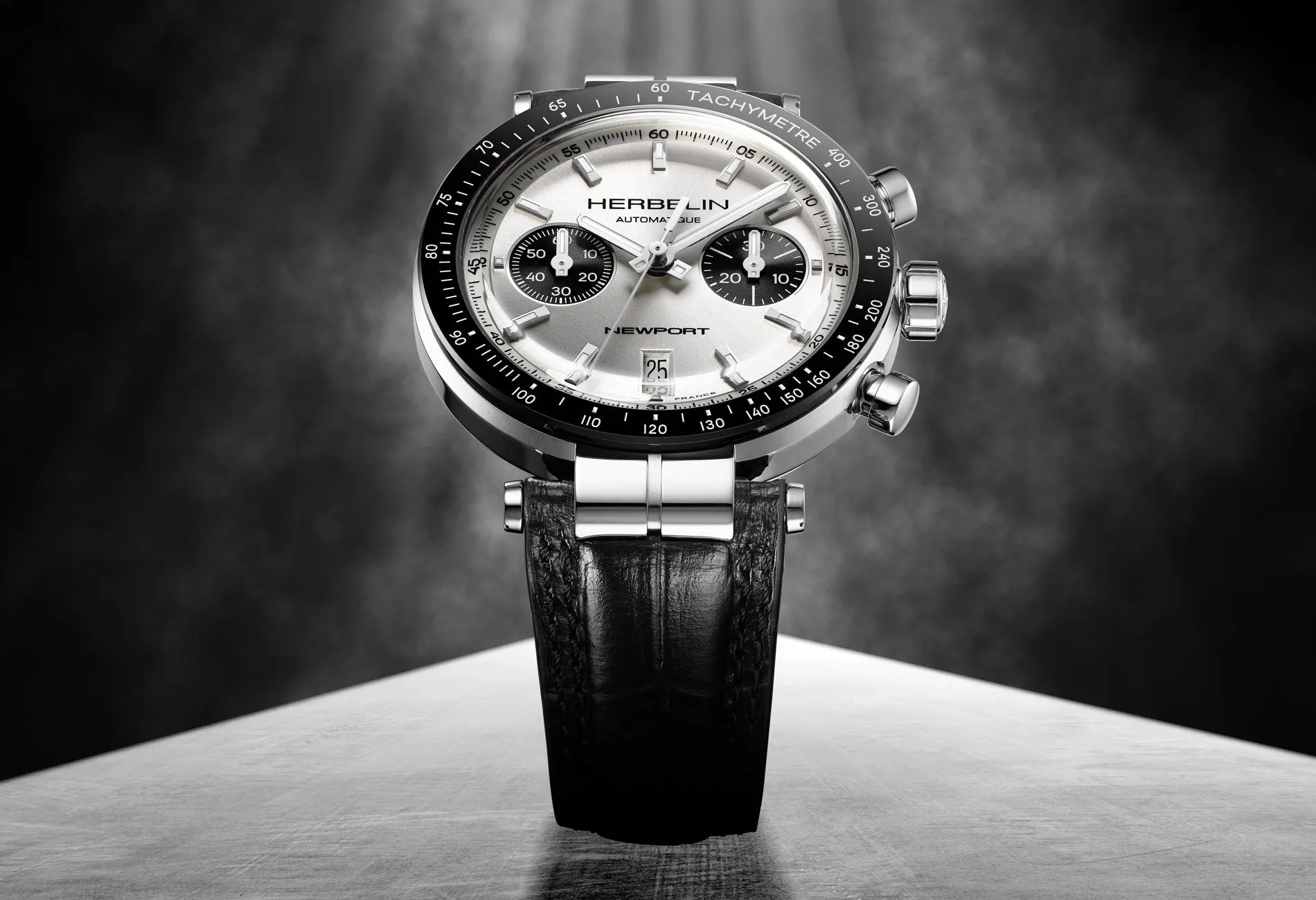 Herbelin Watches Herbelin Newport Heritage Chronograph Bi-Compax Panda Watch