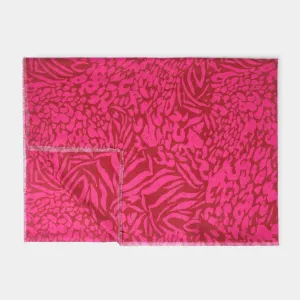 Katie Loxton Red / Fuchsia Animal Printed Scarf KLS597 Katie Loxton Jewelry And Accessories