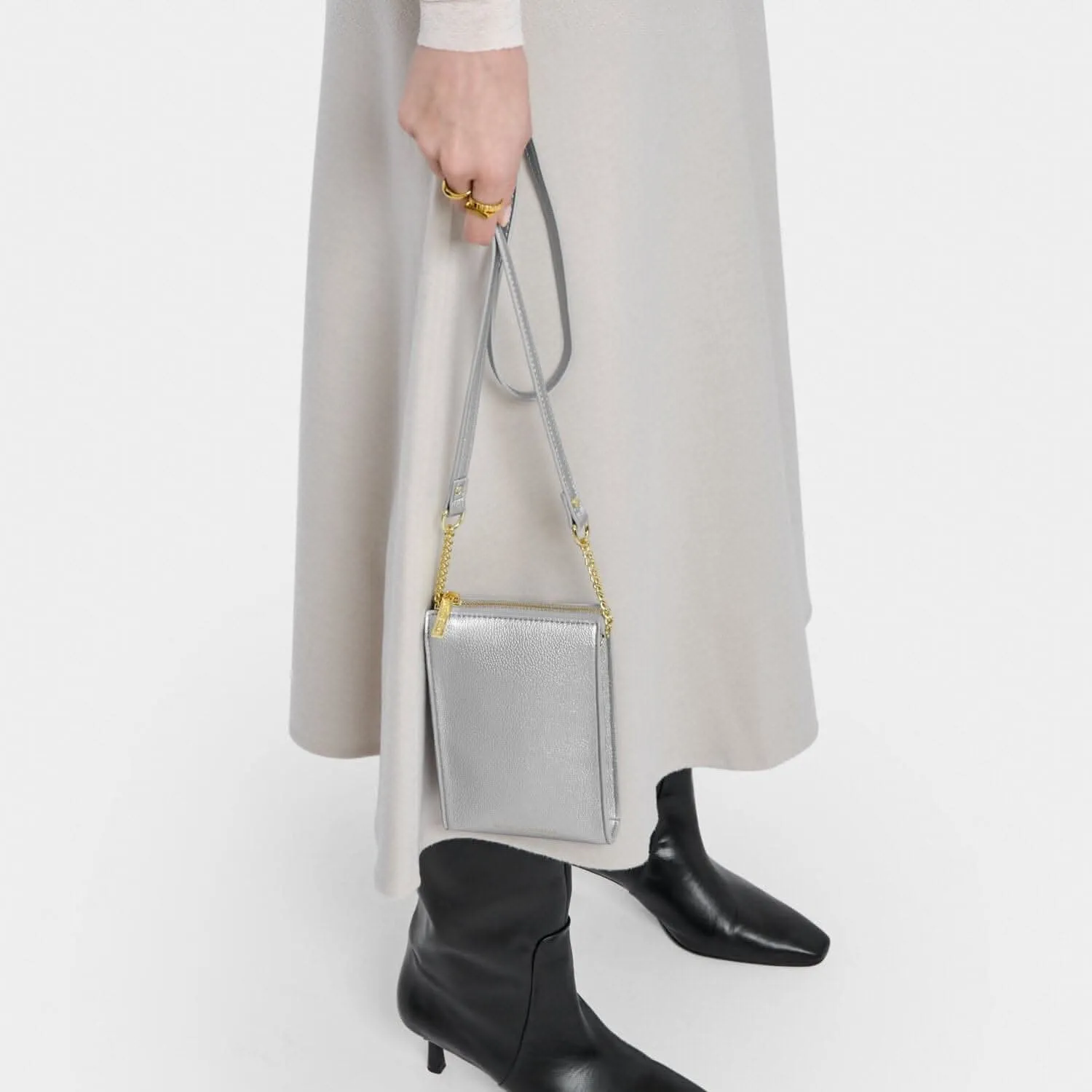 Katie Loxton Silver Zana Slim Crossbody Bag KLB3673 Katie Loxton Jewelry And Accessories
