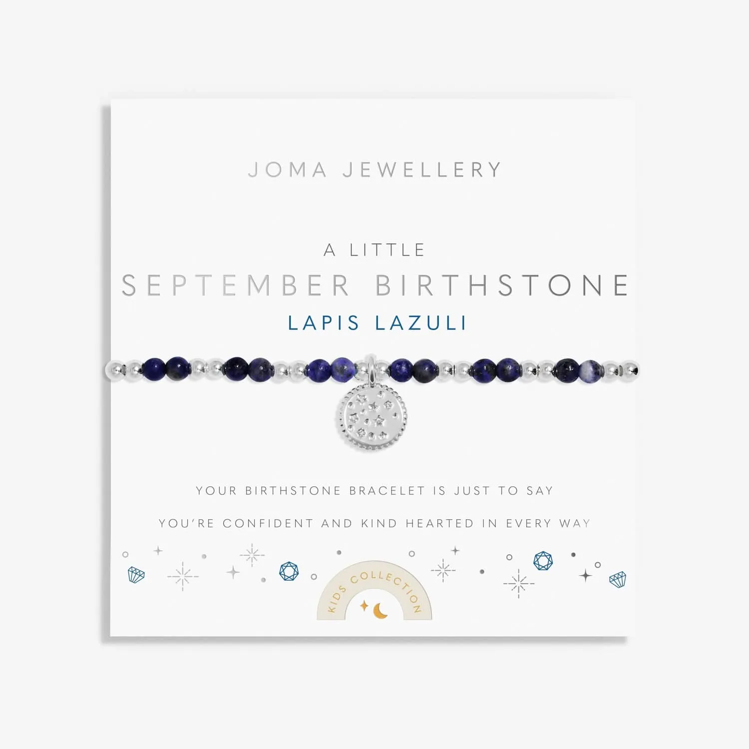 Kids A Little September Birthstone Silver Plated Bracelet C790 Joma Jewellery