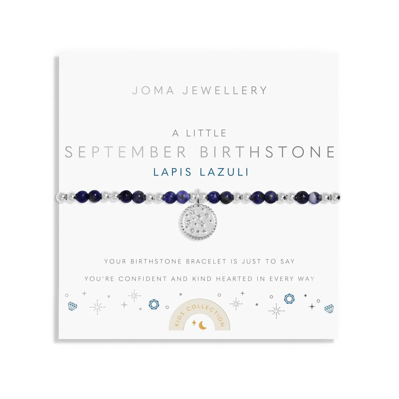 Kids A Little September Birthstone Silver Plated Bracelet C790 Joma Jewellery