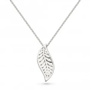 Kit Heath Blossom Eden Rhodium Plate Leaf 18" Necklace 90249HP Kit Heath Jewelry And Accessories