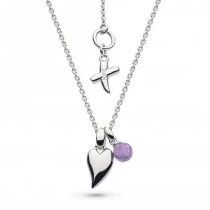 Kit Heath Desire Kiss Crush Mini Heart Amethyst Briolette 17" Necklace 90PKAM Kit Heath Jewelry And Accessories