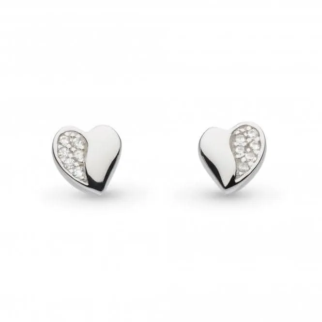 Kit Heath Miniature Sparkle Zirconia Sweet Heart Earrings 40032CZ Kit Heath Jewelry And Accessories