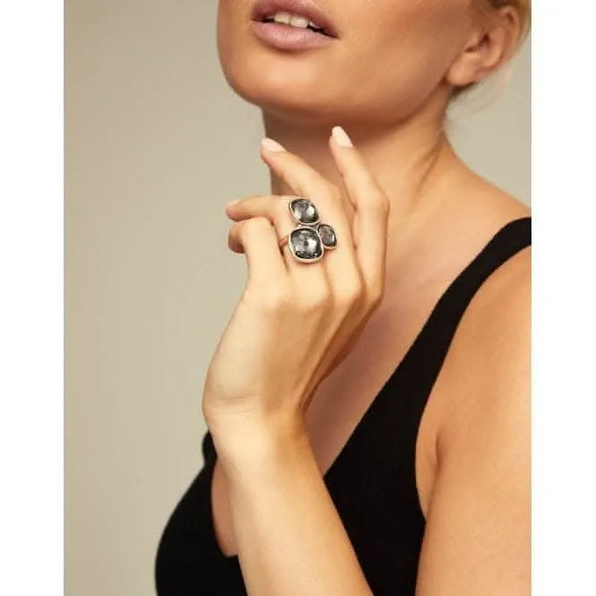 Ladies Grey Faceted Crystal Ring Unode50 Jewelry And Accessories