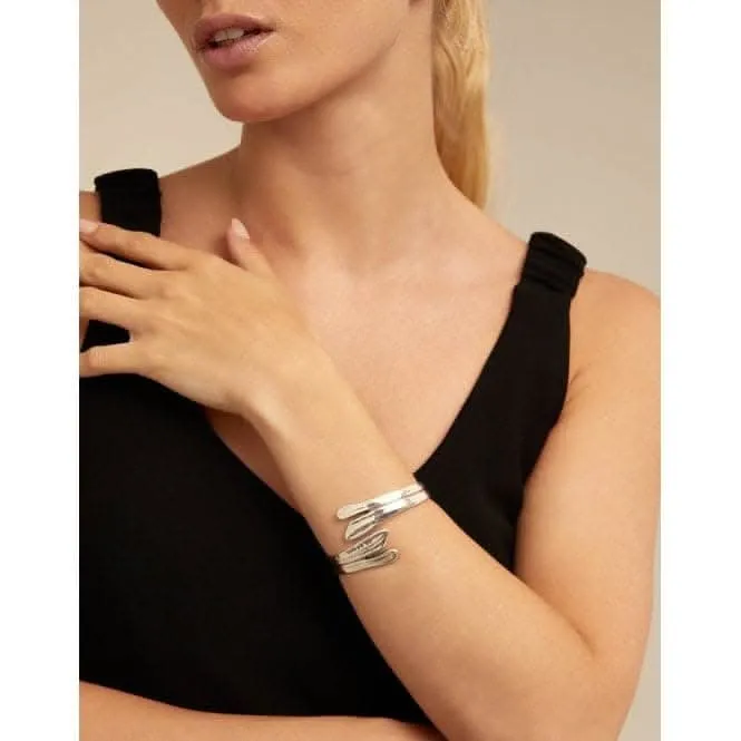 Leaf Me Alone Silver Metal Bracelet Unode50 Jewelry And Accessories
