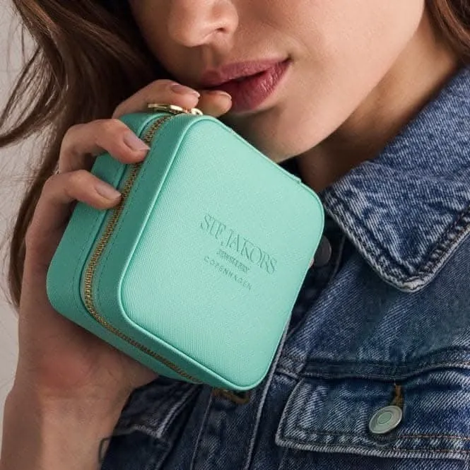 Leather Jewellery Travel Box Turquoise Piccolo SJ-SY10734 Sif Jakobs Jewellery