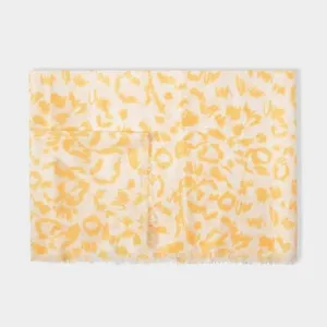 Leopard Scarf in White and Yellow KLS469 Katie Loxton Jewelry And Accessories