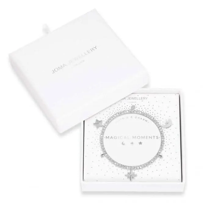 Life's A Charm Magical Moments Silver Charm 17.5cm Stretch Bracelet 3900 Joma Jewellery