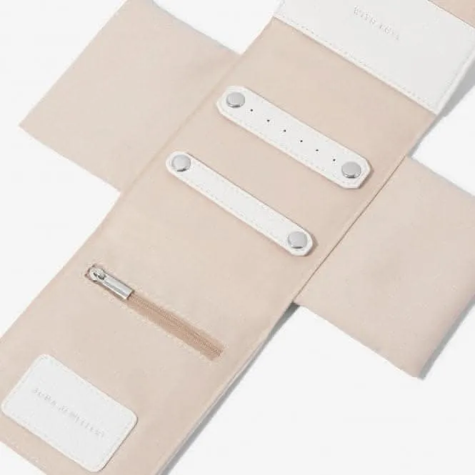 Linen Jewellery Roll Off White 38cm X 11cm X 12.5cm Jewellery Roll 7356 Joma Jewellery