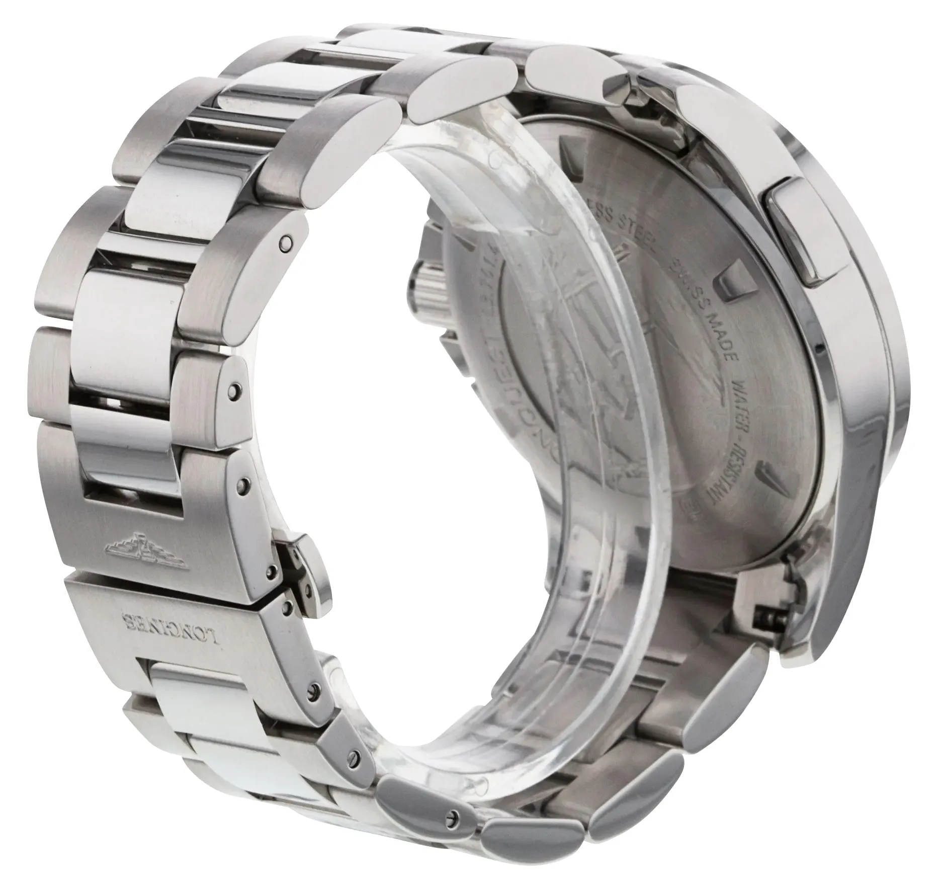 Longines Conquest Jumping Chronograph Stainless Steel Black Dial Date Quartz Mens Watch L3.701.4.56.6 Longines Watches