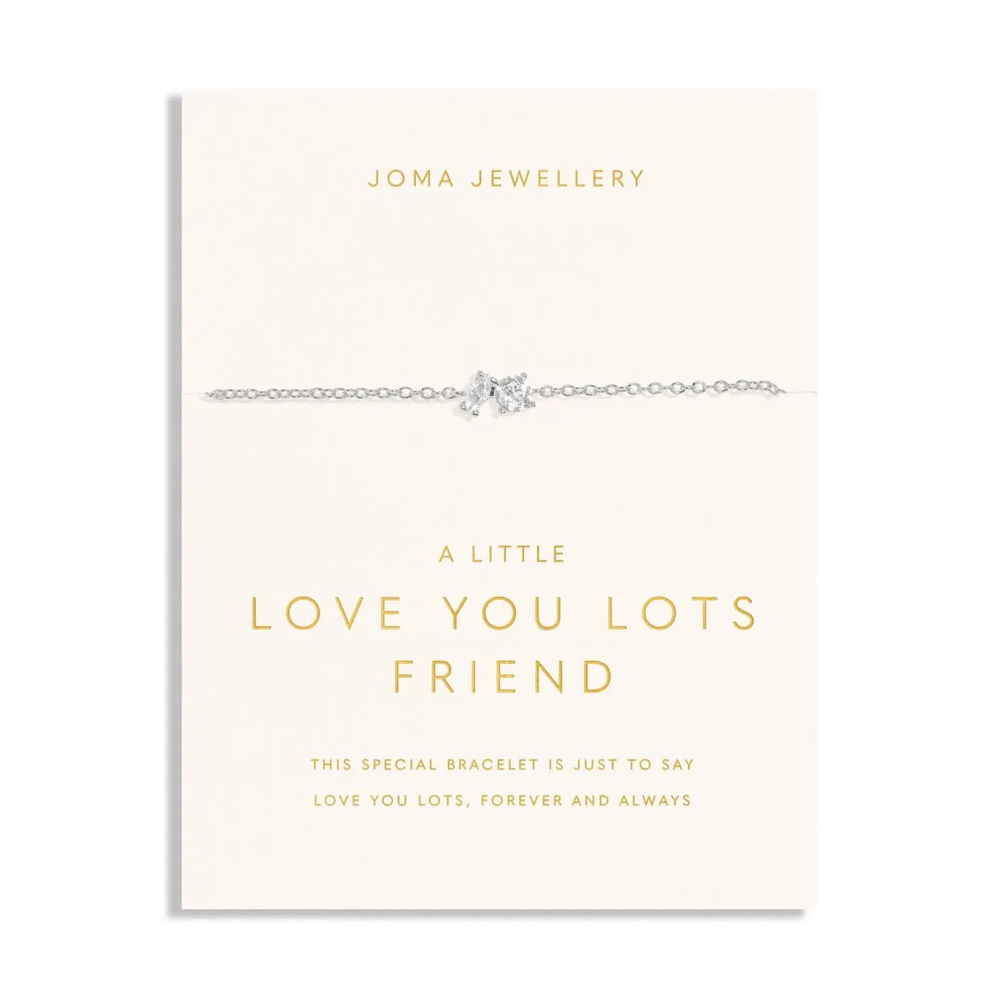 Love You Lots Love You Friend Silver Plated Bracelet 7702 Joma Jewellery