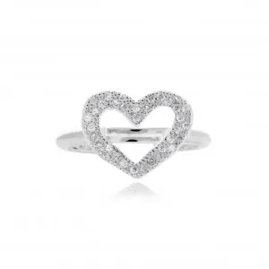 Lucia Lustre Heart Organic Pave Ring 4803 Joma Jewellery