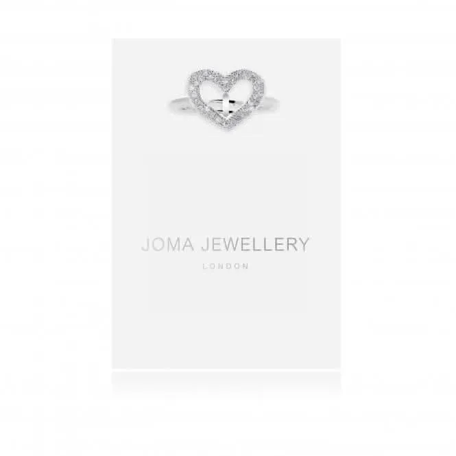 Lucia Lustre Heart Organic Pave Ring 4803 Joma Jewellery