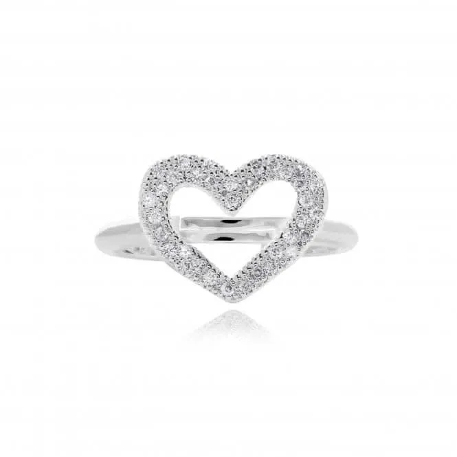 Lucia Lustre Heart Organic Pave Ring 4803 Joma Jewellery