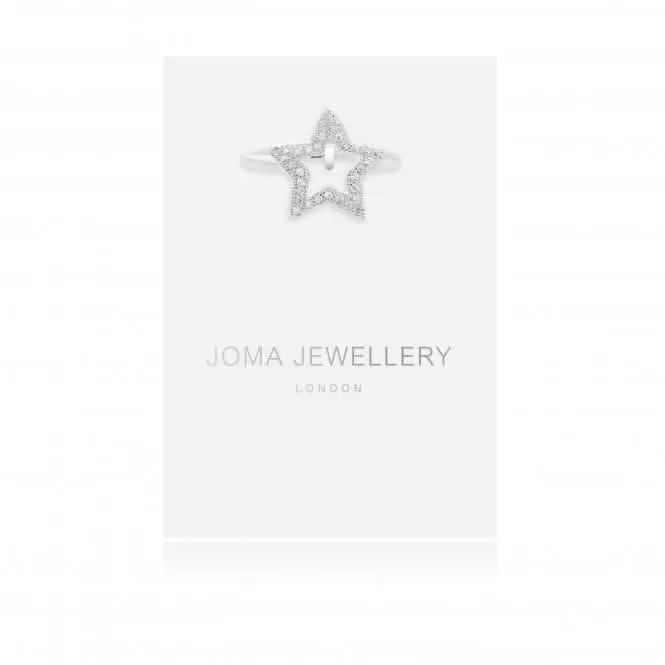 Lucia Lustre Star Organic Pave Ring 4811 Joma Jewellery