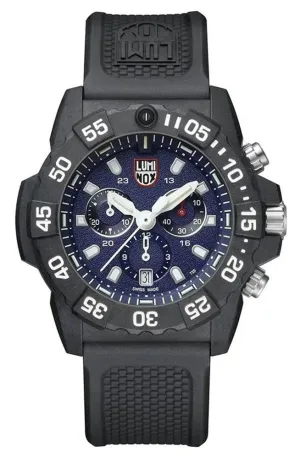 Luminox Navy SEAL Chronograph CARBONOX Blue Dial Black Rubber Strap Date Divers Quartz Mens Watch XS.3583 Luminox Watches