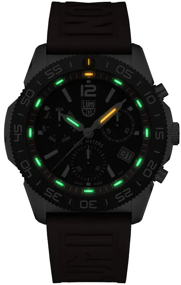 Luminox Watches Luminox Sea Pacific Diver Chronograph 3140 Black Red Watch
