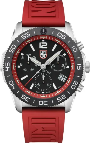 Luminox Watches Luminox Sea Pacific Diver Chronograph 3140 Black Red Watch