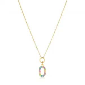 Multicoloured Zirconia Capizzi Piccolo Necklace SJ-N42230-XCZ-YG Sif Jakobs Jewellery