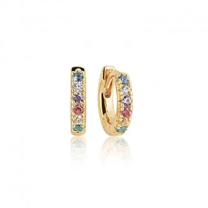 Multicoloured Zirconia Ellera Piccolo Earrings SJ-E1066-XCZ(YG) Sif Jakobs Jewellery