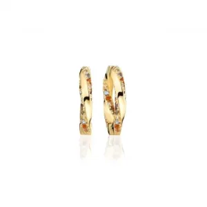 Multicoloured Zirconia Ferrara Medio Earrings SJ-E12109-ACZ-SG Sif Jakobs Jewellery