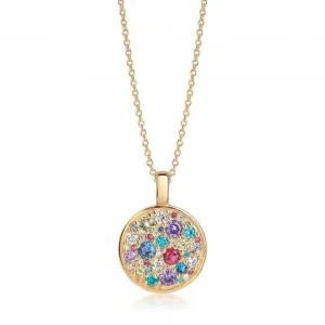 Multicoloured Zirconia Novara Pendant SJ-P1036-XCZ(YG)/45 Sif Jakobs Jewellery