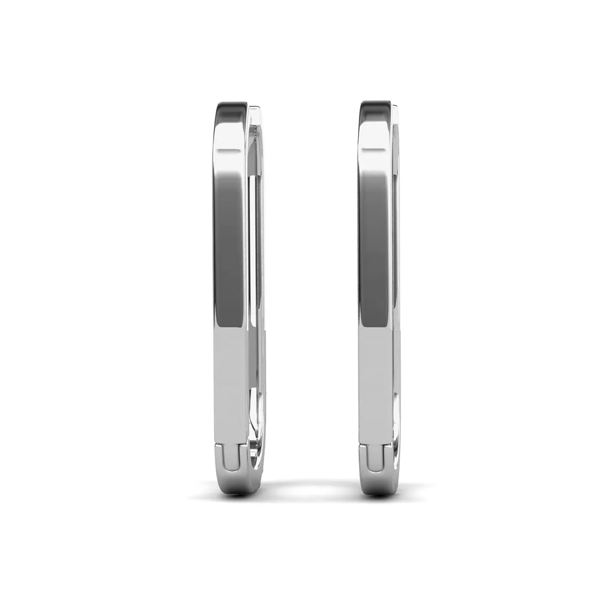 Nadia 18k White Gold Plated 24mm Hoop Earrings with Swarovski Crystals