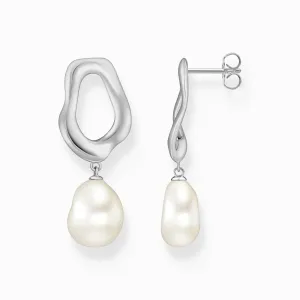 Natural Beauty Sterling Silver Freshwater Pearl Earrings H2322-082-14 Thomas Sabo Earrings