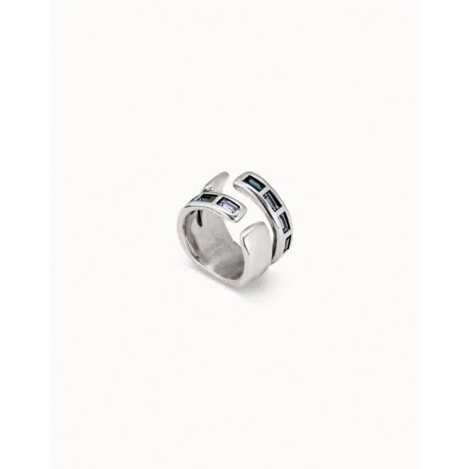 Nightbird Wrap " Blue Faceted Crystal Ring Unode50 Jewelry And Accessories