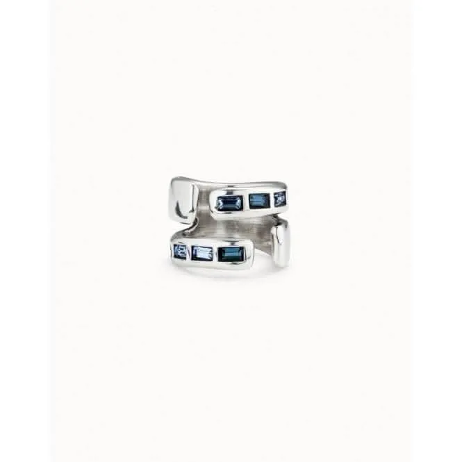 Nightbird Wrap " Blue Faceted Crystal Ring Unode50 Jewelry And Accessories