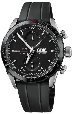 Oris Artix GT Automatic Chronograph Stainless Steel Black Dial Black Rubber Strap Date Mens Watch 582 7658 4034-07 8 23 82 Oris Watches