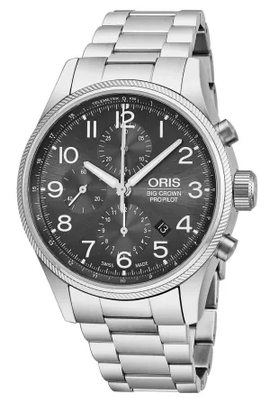 Oris Big Crown ProPilot Automatic Chronograph Stainless Steel Grey Dial Date Mens Watch 774 7699 4063-MB Oris Watches