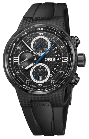 Oris Williams FW41 Limited Edition Chronograph Automatic Black Titanium Black Rubber Strap Black Dial Date Mens Watch 774 7725 8794-Set RS Oris Watches